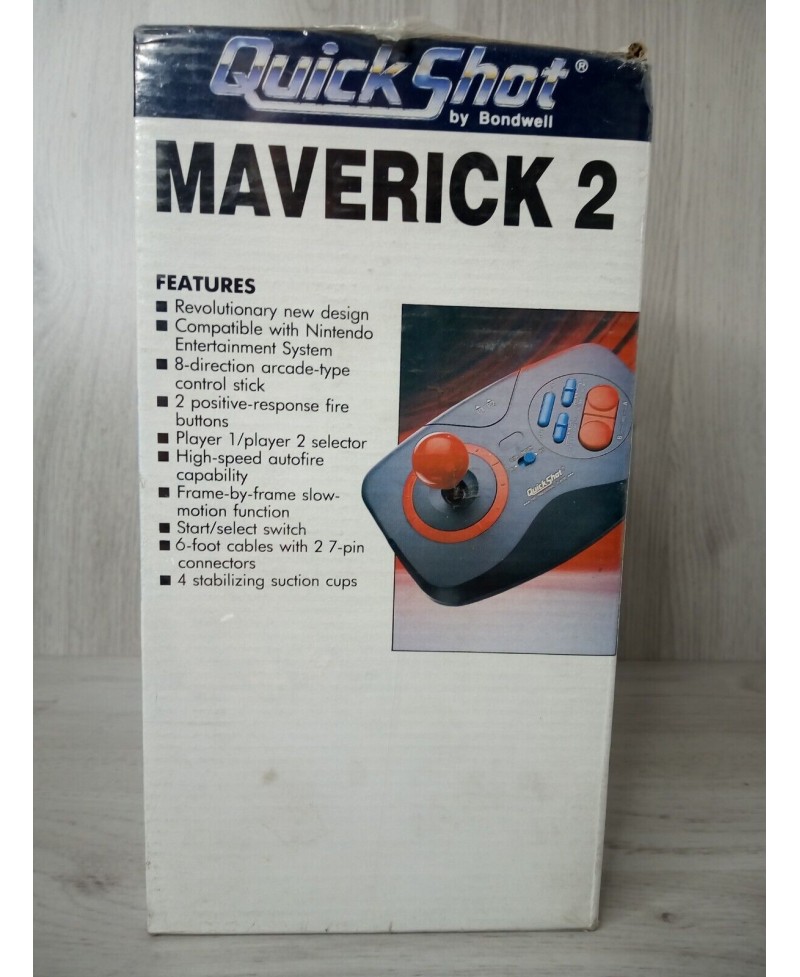 QUICKSHOT MAVERICK 2 ARCADE STICK CONTROLLER FOR NES  V.RARE 1991 VINTAGE GAMING