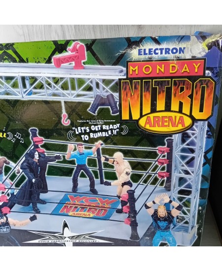 MONDAY NITRO ARENA WCW NITRO WRESTLING RING & SOUND EFFECTS RARE 1999 NEW IN BOX