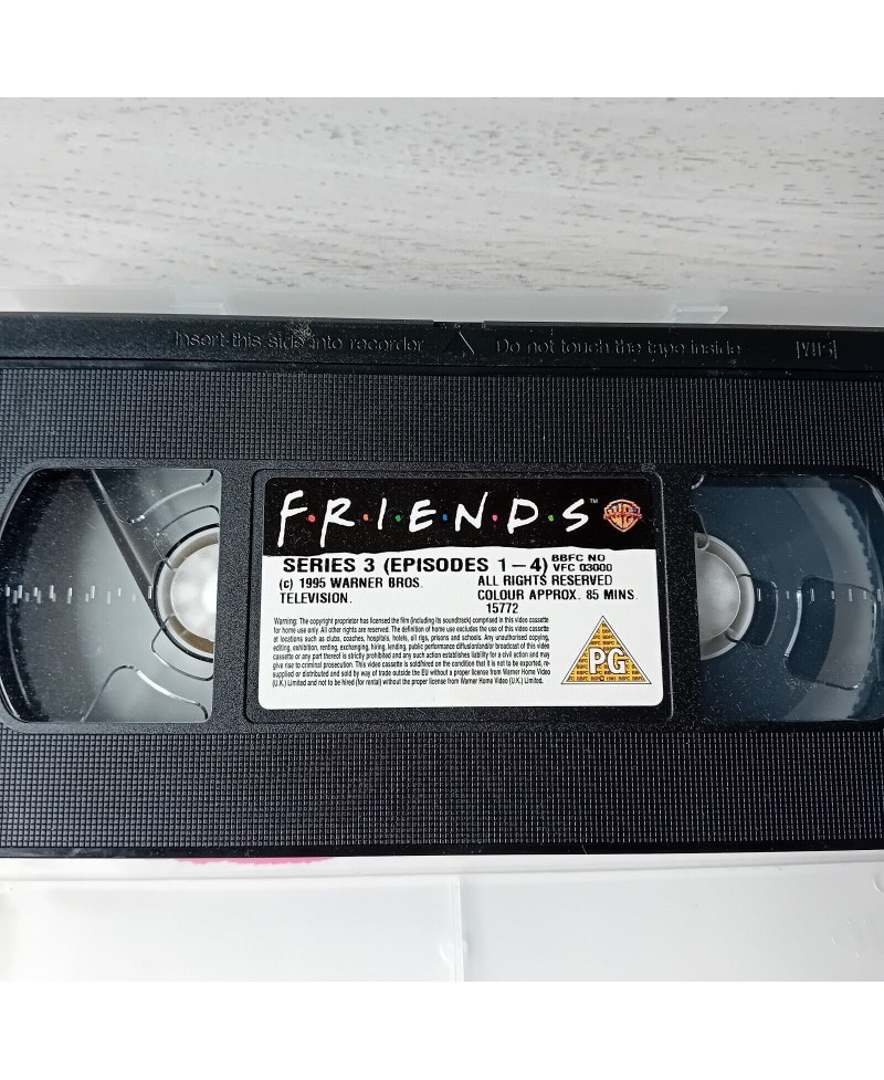 FRIENDS SERIES 3 EPISODES 1 4 VHS TAPE - RARE RETRO MOVIE SERIES
