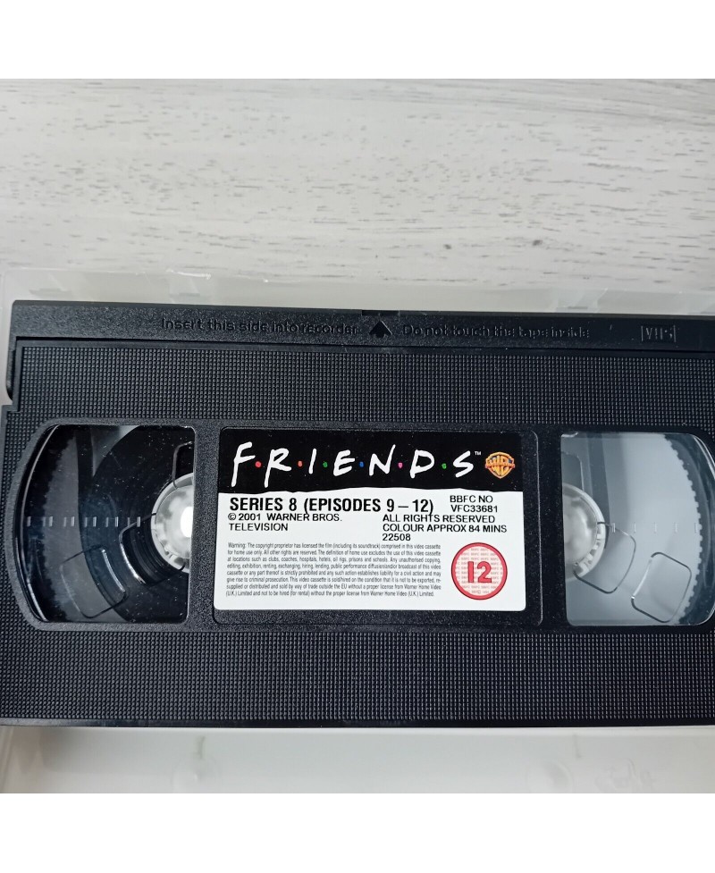 FRIENDS SERIES 8 EPISODES 9.12 VHS TAPE - RARE RETRO MOVIE SERIES COMEDY