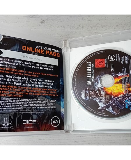 BATTLEFIELD 3 LIMITED EDITION PS3 GAME - RARE RETRO VINTAGE