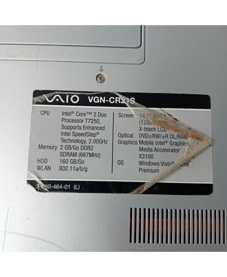 SONY VAIO CR21S LAPTOP - NOT TESTED FOR SPARES OR REPAIRS FOR PARTS - V.RARE
