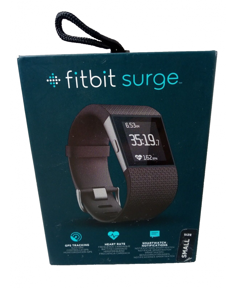 FITBIT SURGE SMART WATCH TRACKER FITNESS SIZE SMALL - SPORTS TRACKING GPS IN BOX