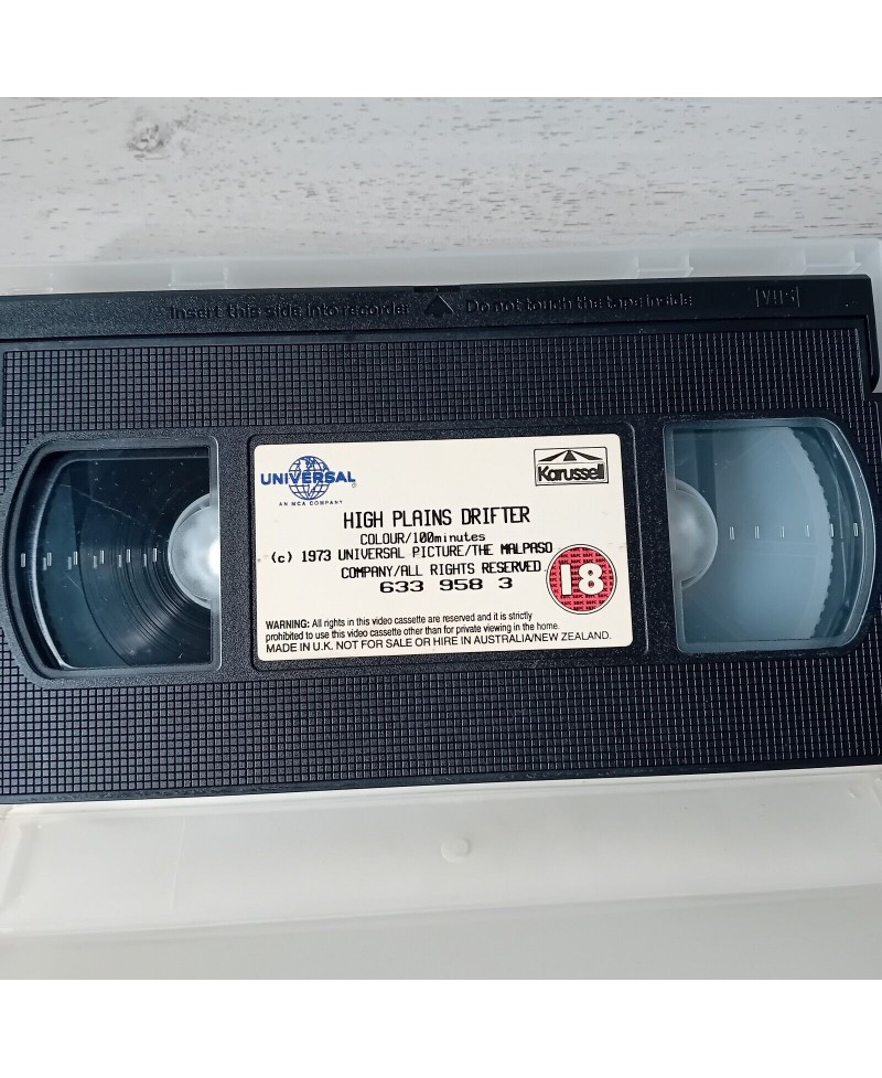 CLINT EASTWOOD HIGH PLAINS DRIFTER VHS TAPE - RARE RETRO MOVIE