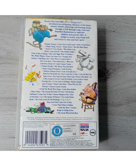 CLASSIC NURSERY RHYMES VHS TAPE - RARE RETRO MOVIE KIDS