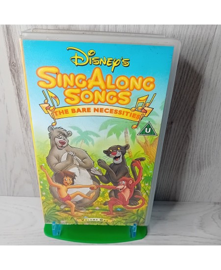 SING ALONG SONGS THE BARE NECESSITIES VHS TAPE - RARE RETRO MOVIE
