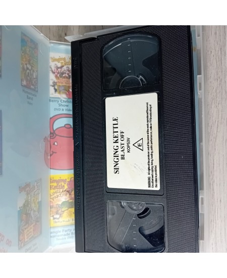 THE SINGING KETTLE BLAST OFF VHS TAPE - RARE RETRO MOVIE KIDS