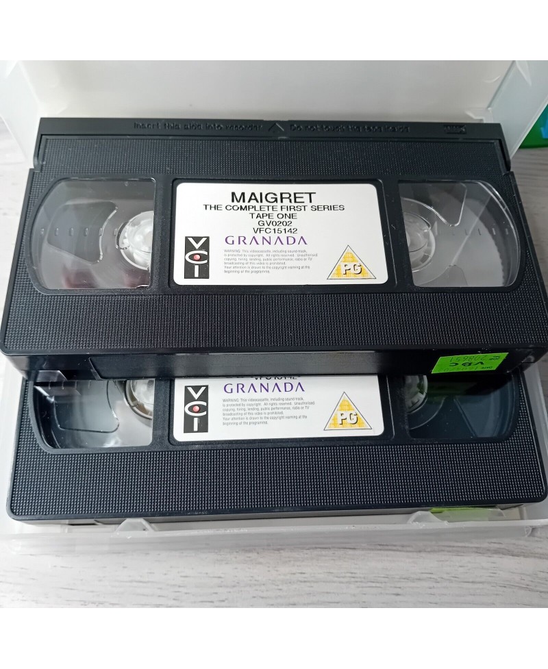 MAIGRET 1ST SERIES VHS TAPE - RARE RETRO MOVIE 2 TAPES