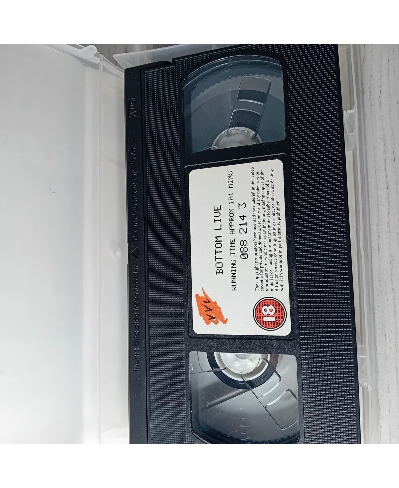 BOTTOM LIVE THE STAGE SHOW VHS TAPE - RARE RETRO MOVIE