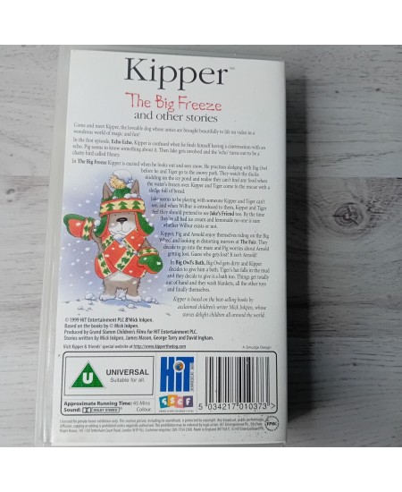 KIPPER THE BIG FREEZE VHS TAPE - RARE RETRO MOVIE
