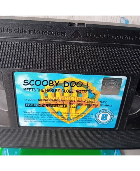 SCOOBY DOO MEETS THE HARLEM GLOBETROTTER VHS TAPE - RARE RETRO MOVIE