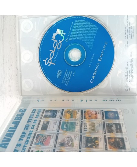 CASINO EMPIRE PC CD ROM GAME - RARE RETRO GAMING