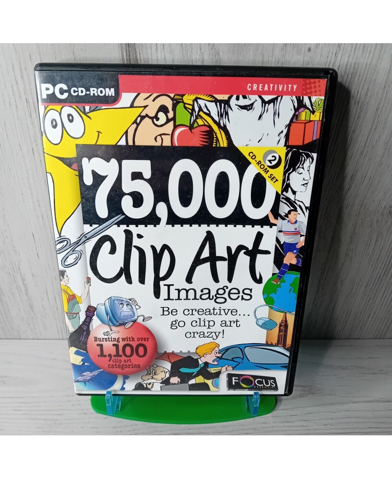 75,000 CLIP ART IMAGES PC CD ROM GAME - RARE RETRO SOFTWARE - 2 DISCS