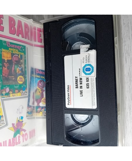 BARNEY LIVE VHS - RARE RETRO VINTAGE SERIES KIDS 1994 SHOW