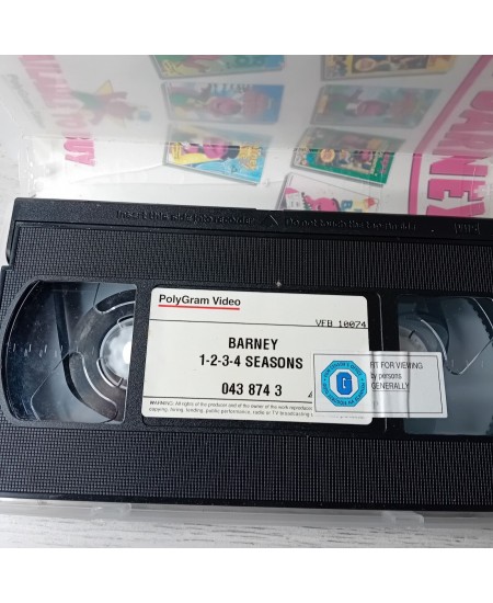BARNEY 1,2,3,4 SEASONS VHS - RARE RETRO VINTAGE SERIES KIDS 1996 SHOW