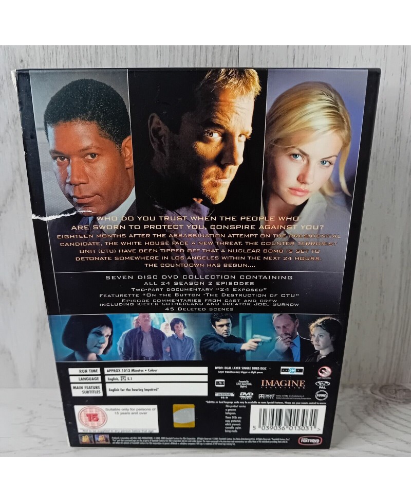 24 SEASON TWO DVD BOXSET COMPLETE - RARE RETRO SERIES MOVIE