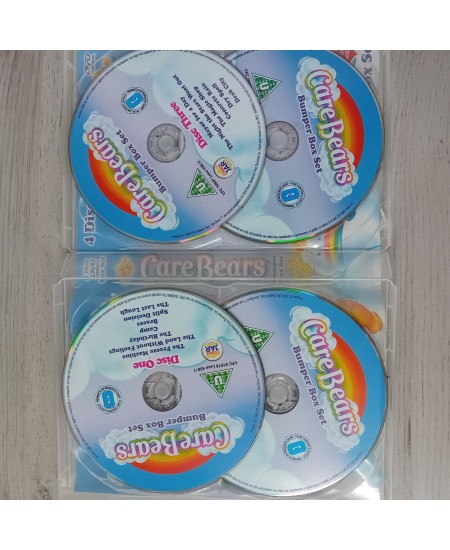 CARE BEARS 2010 DVD BOXSET 4 X DVDS COMPLETE - RARE RETRO SERIES MOVIE KIDS