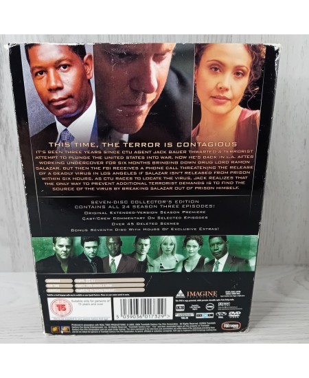 24 SEASON THREE DVD BOXSET COMPLETE - RARE RETRO SERIES MOVIE