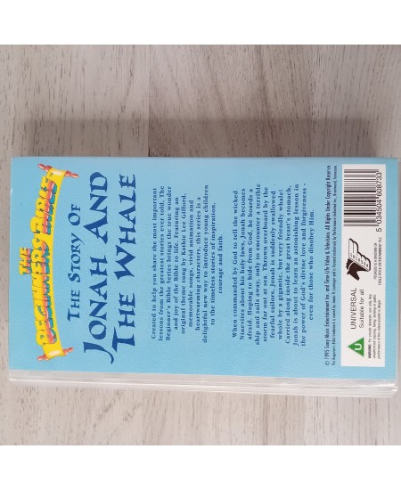 THE STORY OF JONAH & THE WHALE VHS TAPE - RARE RETRO MOVIE SERIES
