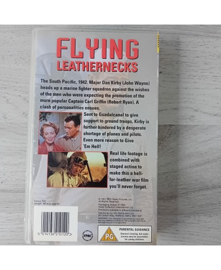 FLYING LEATHER NECKS JOHN WAYNE VHS TAPE - RARE RETRO MOVIE SERIES