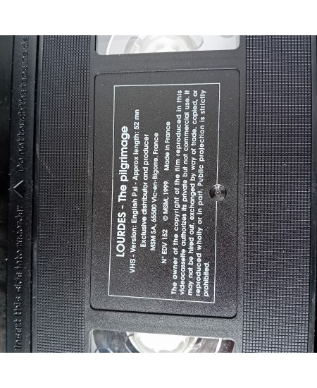 LOURDES THE PILGRIMAGE 1999 VHS TAPE - RARE RETRO MOVIE SERIES RELIGION