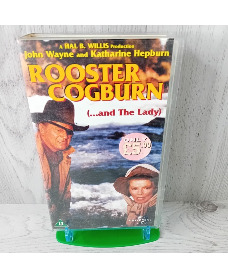 ROOSTER COGBURN VHS TAPE - RARE RETRO MOVIE SERIES WESTERN