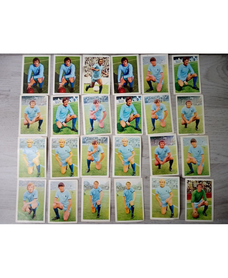 COVENTRY CITY AB&C FOOTBALL TRADING CARDS BUNDLE x 24 - 1971 RARE VINTAGE SOCCER
