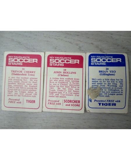 MY FAVOURITE STARS FOOTBALL TRADING CARDS BUNDLE x 3 - 1971 RARE VINTAGE SOCCER