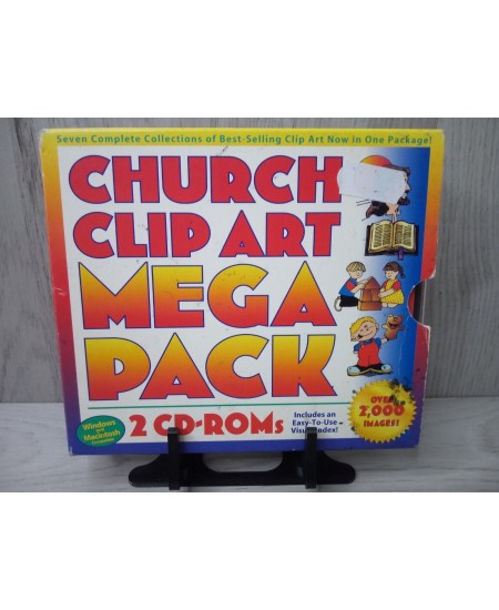CHURCH CLIP ART MEGA PACK CD-ROM MAC  - CHRISTIAN CLIP ART COLLECTION RARE RETRO