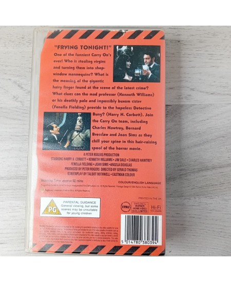 CARRY ON SCREAMING VHS TAPE - RARE RETRO MOVIE SERIES VINTAGE COMEDY