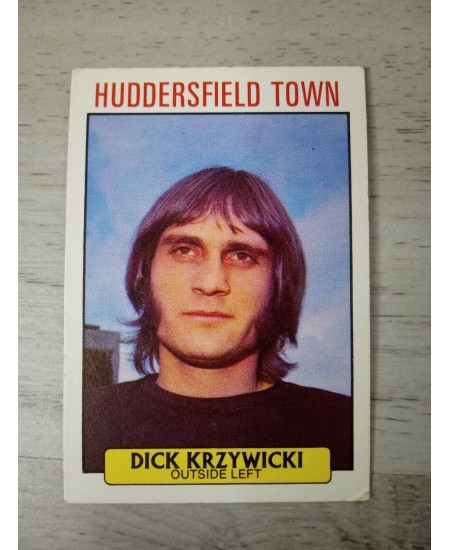DICK KRZYWICKI HUDDERSFIELD AB&C FOOTBALL TRADING CARD 1971 RARE VINTAGE