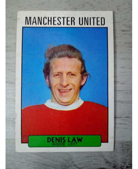 DENIS LAW MMANCHESTER UNITED AB&C FOOTBALL TRADING CARD 1971 RARE VINTAGE