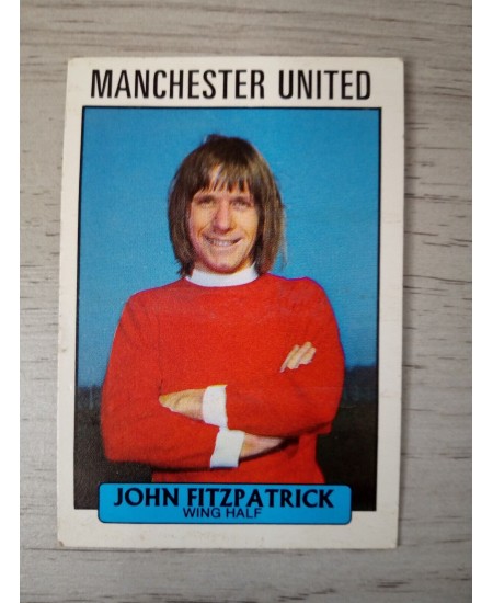 JOHN FITZPATRICK MANCHESTER UNITED AB&C FOOTBALL TRADING CARD 1971 RARE VINTAGE