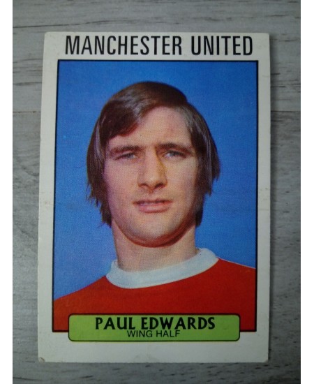 PAUL EDWARDS MANCHESTER UNITED AB&C FOOTBALL TRADING CARD 1971 RARE VINTAGE