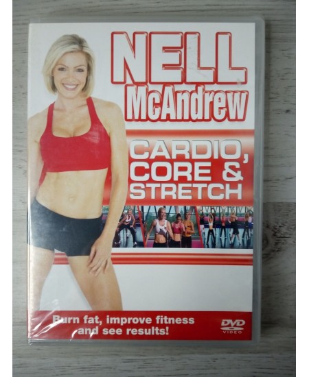 NELL MCANDREW CARDIO CORE & STRETCH DVD - NEW FACTORY SEALED RARE RETRO FITNESS
