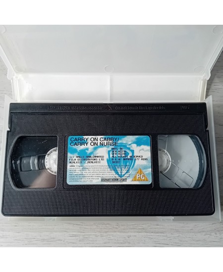 CARRY ON NURSE / CARRY ON CABBY VHS TAPE - RARE SERIES MOVIE FILM