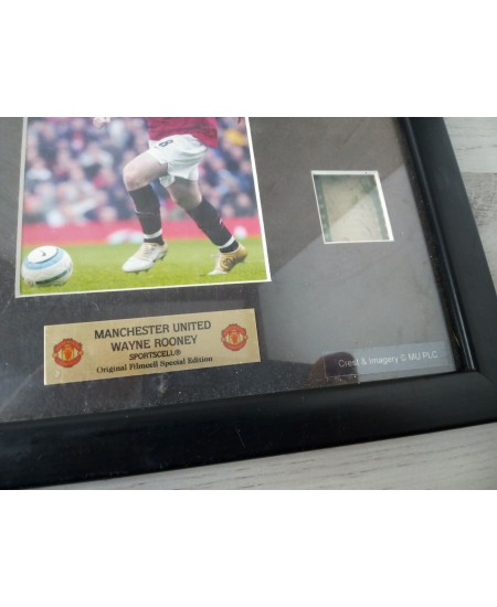MANCHESTER UNITED SPORTSCELL WAYNE ROONEY FILM CELL PHOTO SPECIAL EDITION - RARE