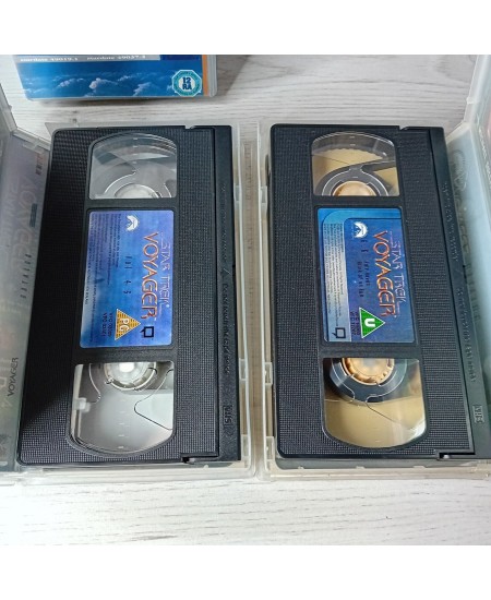 STAR TREK VOYAGER VHS TAPE BUNDLE X 3 - RARE RETRO MOVIE SERIES JOBLOT-