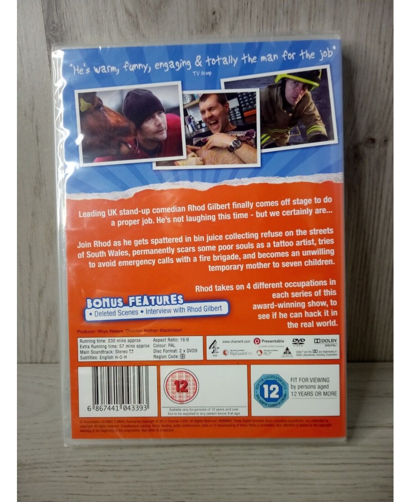 RHOD GILBERTS WORK EXPERIENCE DVD SERIES 1&2 - NEW FACTORY SEALED - RARE COMEDY