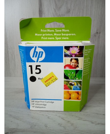 HP 15 INK BLACK CARTRIDGE - NEW AND SEALED - OUT OF DATE 2009 - PRINTER INK
