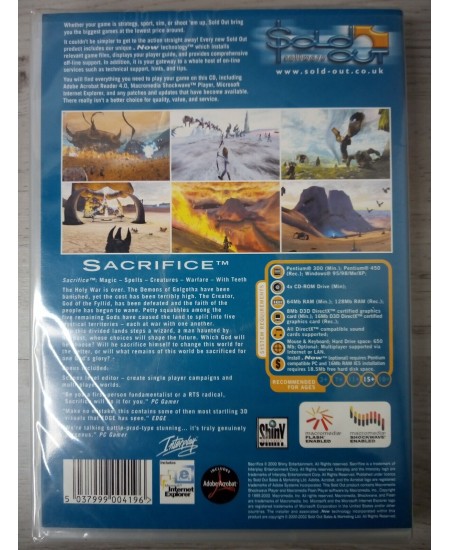SACRIFICE PC CD-ROM GAME - FACTORY SEALED RETRO GAMING RARE VINTAGE