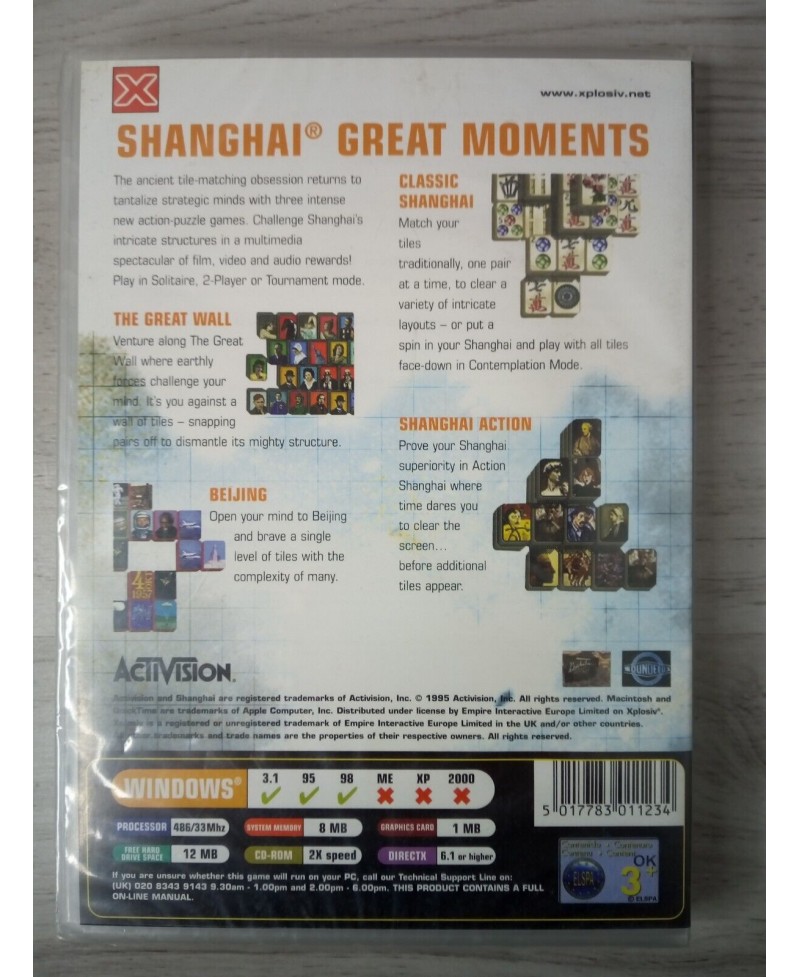 SHANGHAI PC CD-ROM GAME - FACTORY SEALED RETRO GAMING RARE VINTAGE