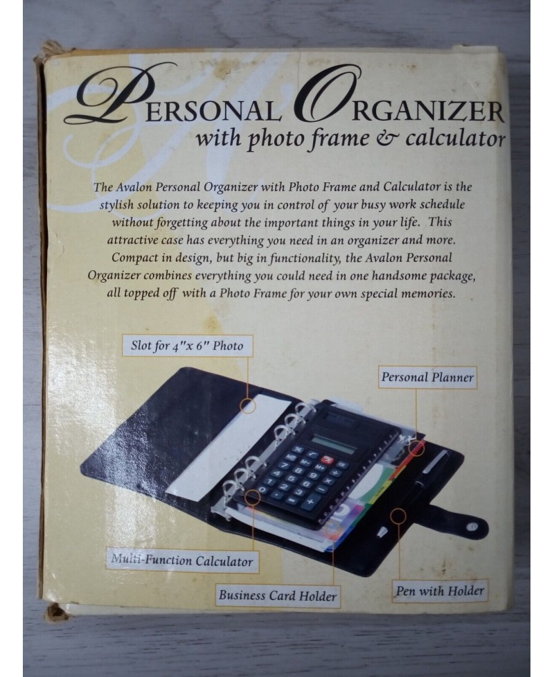 PERSONAL ORGANIZER WITH PHOTO FRAME & CALCULATOR - NEW VINTAGE ITEM 2004