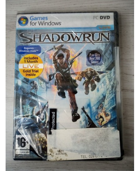 SHADOWRUN PC DVD-ROM GAME FACTORY SEALED VINTAGE RARE RETRO GAMING COLLECTORS