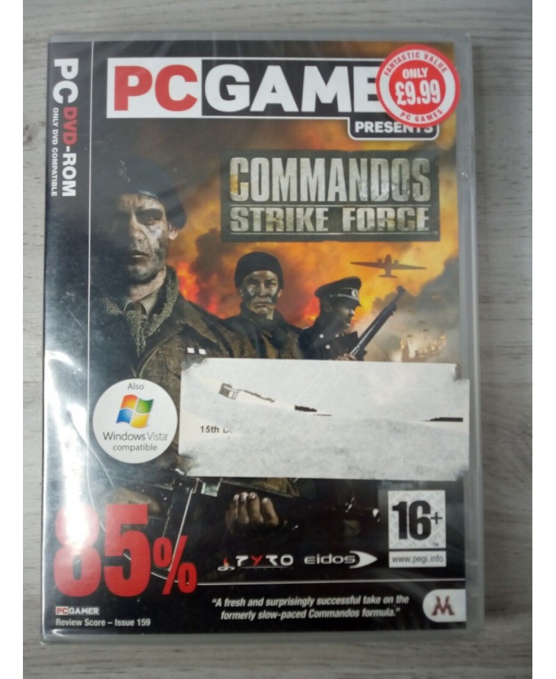 COMMANDOS STRIKE FORCE PC DVD-ROM GAME FACTORY SEALED VINTAGE RARE RETRO GAMING