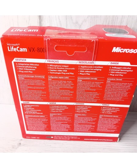 MICROSOFT LIFE CAM VX 800 WEB CAM FOR YAHOO SKYPE - NEW OPENED BOX RARE RETRO