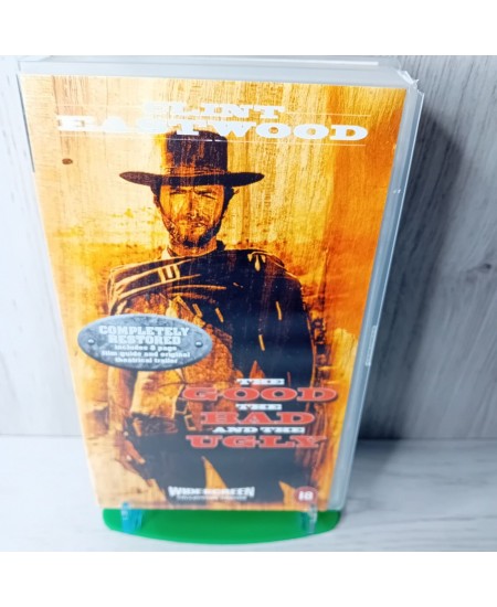 CLINT EASTWOOD THE GOOD THE BAD UGLY VHS TAPE -RARE RETRO MOVIE SERIES VINTAGE