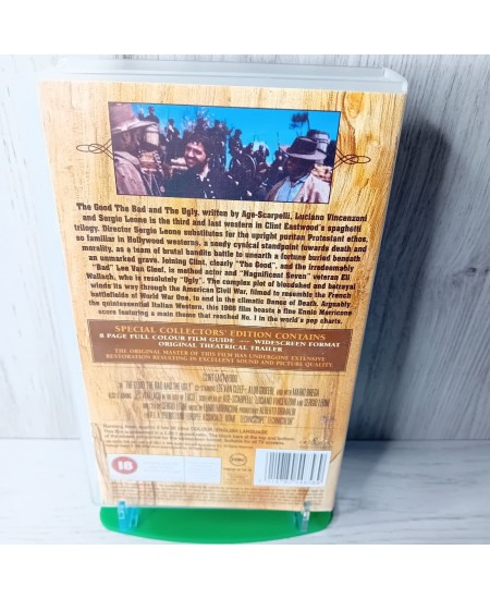 CLINT EASTWOOD THE GOOD THE BAD UGLY VHS TAPE -RARE RETRO MOVIE SERIES VINTAGE
