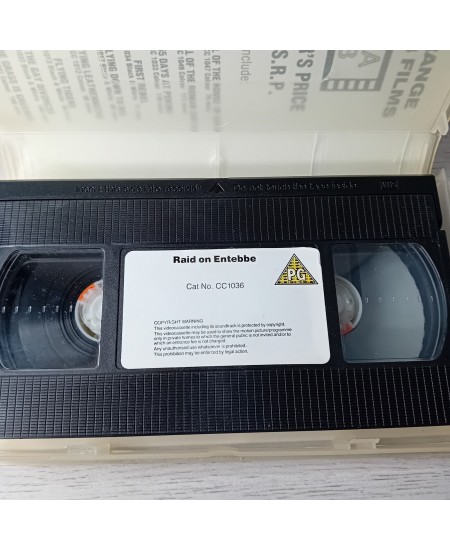 RAID ON ENTEBBE VHS TAPE -RARE RETRO MOVIE SERIES VINTAGE