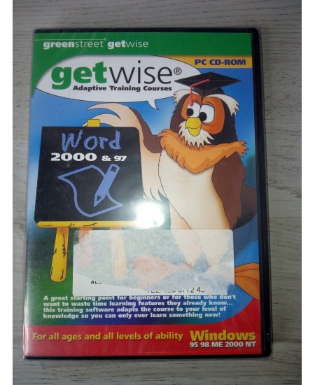 GET WISE WORD 2000 PC CD-ROM GAME FACTORY SEALED VINTAGE RARE RETRO GAMING